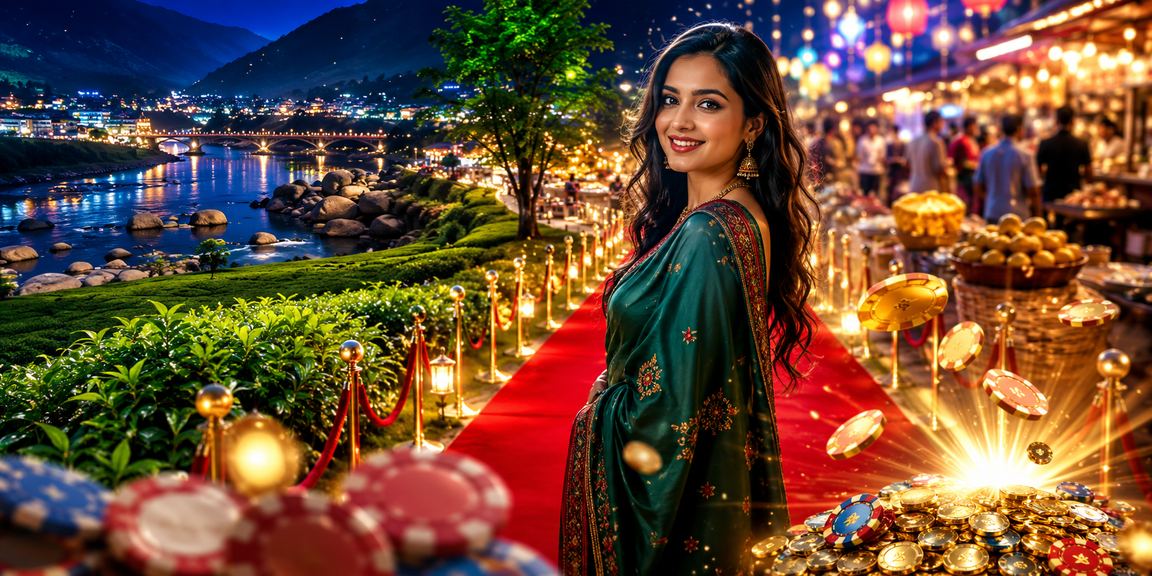 সিলেটের চা বাগানের পটভূমিতে বিনোদন কেন্দ্রের দৃশ্য